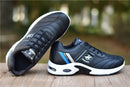 Tênis de couro masculino casual versátil sapatos ao ar livre antiderrapante calçado de corrida moda masculina sapatos de tabuleiro zapatos homme