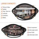 Bolsa feminina de couro genuíno foxer, design elegante e luxuoso, bolsa de ombro feminina, bolsa tote de grande capacidade, melhor presente para mãe, esposa