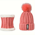 Autumn and Winter Versatile Velvet Knitted Hat Outdoor Ear Protection Thickened Warm Hat Collar Two Piece Set
