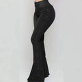 Roupas femininas novos jeans europeu americano 2026 novo popular cintura alta elástica chão alto-falante jeans feminino calças compridas jeans