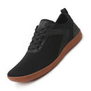 Tênis descalço minimalista masculino, ajuste largo, sola zero, relaxamento ideal, treinador cruzado masculino, sapatos descalços, caixa de dedo largo
