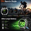 NOVO 2026 Smartwatch GPS Militar para Atividades ao Ar Livre com Mapa Offline, GPS L1+L2 de Banda Dupla, Bússola, Ciclismo, Corrida, Natação, Monitor de Frequência Cardíaca e 10ATM