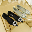 Sapatos Femininos de Bico Fino e Sola Baixa, Elegantes e Confortáveis, Estilo Coreano para Uso Diário na Primavera e Outono