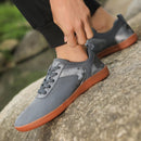 Tênis descalço minimalista masculino, ajuste largo, sola zero, relaxamento ideal, treinador cruzado masculino, sapatos descalços, caixa de dedo largo