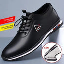Sapatos Casuais Masculinos Confortáveis e Respiráveis, Sola Macia, Ultra-Couro, Novo Estilo Primavera 2026, Bico Redondo, Salto Baixo