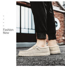 Marca masculina sapatos casuais moda denim sapatos de lona respirável andando sapatos planos ao ar livre tamanho grande luz sapatos masculinos mocassins