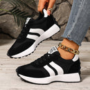 Mulheres tênis retro casual fundo plano dedo do pé redondo sapatos esportivos primavera outono tênis feminino moda designer sapatos femininos