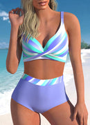 Conjunto de biquíni retrô estampado feminino, elástico alto, estampa preto e branco, regata, maiô de praia sexy feminino, novo, verão, S-5XL