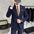 (Jaqueta + calças) marca de alta qualidade boutique cor sólida masculino casual negócios escritório terno noivo vestido casamento festa blazer calças
