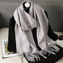 62 cores sólidas mulheres cachecol de inverno quente engrossar xale de caxemira moda ao ar livre luxo borlas pashmina senhora envoltório cachecóis à prova de vento