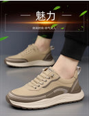 Mocassins masculinos de couro, confortáveis, respiráveis, leves, antiderrapantes, à prova d'água, sapatos casuais para atacado
