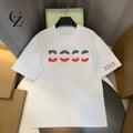 Nova Camiseta Premium de Algodão Oversized Preta com Estampa de Luxo 2026 Verão Casual de Negócios com Gráficos para Homens e Mulheres