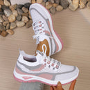 Sapatos femininos de duas cores para trabalho, tênis casuais femininos 2026 com frete grátis.