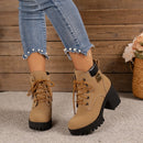 2024 novo inverno botas de salto feminino alta qualidade rendas moda designer sapatos casuais confortáveis botas de salto sapatos para mulher