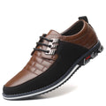 Sapatos Casuais de Outono Inverno Estilo Coreano Modernos com Sola Preta Sapatos de Couro Masculinos para Negócios com Cadarço Simples e Elegantes