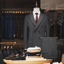 Terno Masculino Slim de Luxo Cinza e Preto M-7XL com Colete e Calça - Estilo Casual de Negócios e Abotoamento Duplo para Noivos