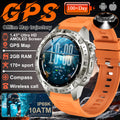 NOVO 2026 Smartwatch GPS Militar para Atividades ao Ar Livre com Mapa Offline, GPS L1+L2 de Banda Dupla, Bússola, Ciclismo, Corrida, Natação, Monitor de Frequência Cardíaca e 10ATM