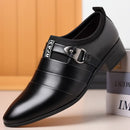 Sapatos de couro clássicos para homens deslizamento no dedo do pé apontado oxfords formal festa de casamento escritório negócios sapatos casuais para masculino