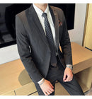 (Jaqueta + calças) marca de alta qualidade boutique cor sólida masculino casual negócios escritório terno noivo vestido casamento festa blazer calças