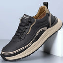 Mocassins masculinos de couro, confortáveis, respiráveis, leves, antiderrapantes, à prova d'água, sapatos casuais para atacado