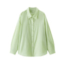 Camisa Feminina Semir com Proteção UV 2026, Texturizada, Lisa, Ombro Caído, Estilo Urbano Casual para o Dia a Dia, Macia e Confortável