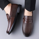 Mocassins de Couro Masculinos Casuais Slip-on Respiráveis Confortáveis para Caminhada e Escritório – Coleção Verão 2026