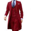 Personalizado novo branco e verde formal negócios terno masculino noivo padrinho festa de casamento baile masculino smoking 3 peça conjunto blazer colete p