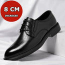 3/6/8 cm sapatos de elevador homens vestido sapatos preto couro macio aumentar sapatos formais casuais negócios oxfords terno sapatos