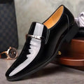 Negócios de luxo oxford sapatos de couro dos homens respirável couro patente sapatos formais plus size homem escritório casamento apartamentos masculino preto