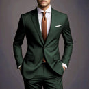 Novo Terno Masculino de Luxo Elegante 2026 - Conjunto de 2 Peças, Estilo Coreano Casual Slim Fit para Noivos e Eventos Sociais