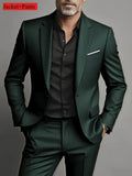 2 peças ternos de tamanho extra grande para homens casamento noivo smoking conjuntos de baile negócios masculino blazer trajes de hombre