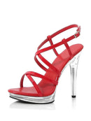 Sapatos de festa de casamento de verão feminino 12cm vermelho fino banda salto alto alta qualidade t mostrar saltos stiletto senhora 2024 novas sandálias designer