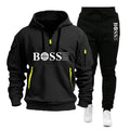 Conjunto Masculino de Moletom e Calça 2 Peças Primavera/Outono 2026, Novo, para Corrida ao Ar Livre, Corta-Vento, com Zíper, Quente, Roupa Esportiva Masculina