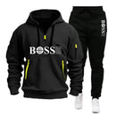 Conjunto Masculino de Moletom e Calça 2 Peças Primavera/Outono 2026, Novo, para Corrida ao Ar Livre, Corta-Vento, com Zíper, Quente, Roupa Esportiva Masculina