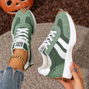 Mulheres tênis retro casual fundo plano dedo do pé redondo sapatos esportivos primavera outono tênis feminino moda designer sapatos femininos