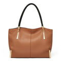 Bolsa feminina de couro genuíno foxer, design elegante e luxuoso, bolsa de ombro feminina, bolsa tote de grande capacidade, melhor presente para mãe, esposa