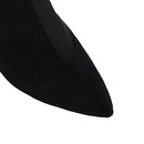 Botas de meia sexy para mulheres 12cm salto alto fino senhoras dedo do pé pontiagudo botas de tornozelo curto plus size 46 deslizamento-em sapatos de inverno botas mujer