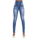 Mulheres jeans preto push up lápis denim calças senhoras vintage cintura alta casual estiramento magro mãe jean magro femme