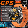 NOVO 2026 Smartwatch GPS Militar para Atividades ao Ar Livre com Mapa Offline, GPS L1+L2 de Banda Dupla, Bússola, Ciclismo, Corrida, Natação, Monitor de Frequência Cardíaca e 10ATM
