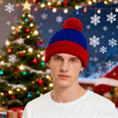 Gorro e luvas engraçados para cosplay de natal, 2 peças, chapéu de malha clássico quente unissex de inverno, Halloween, acessórios de fantasia de ano novo