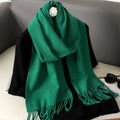 62 cores sólidas mulheres cachecol de inverno quente engrossar xale de caxemira moda ao ar livre luxo borlas pashmina senhora envoltório cachecóis à prova de vento