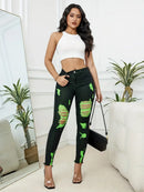 2026 verão novas mulheres jeans rasgados moda alta estiramento magro denim lápis calças finas confortáveis jeans de malha S-2XL