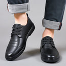 Sapato Masculino de Luxo em Couro Genuíno para Uso Externo, Sapatos Casuais de Couro Oxford com Cadarço, Sapatos Sociais de Grife com Cadarço para Negócios