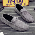 Sapato masculino de camurça vermelha, mocassim de couro macio, sapatos baixos casuais confortáveis, moda primavera, novo, 2023