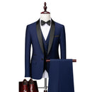Conjunto de Terno Masculino 3 Peças com Lapela Preta Tamanho EUA: Casaco, Colete e Calças / Traje Formal para Noivo, Casamento e Negócios