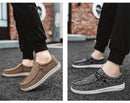 Marca masculina sapatos casuais moda denim sapatos de lona respirável andando sapatos planos ao ar livre tamanho grande luz sapatos masculinos mocassins