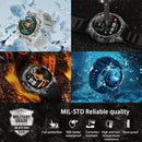 NOVO 2026 Smartwatch GPS Militar para Atividades ao Ar Livre com Mapa Offline, GPS L1+L2 de Banda Dupla, Bússola, Ciclismo, Corrida, Natação, Monitor de Frequência Cardíaca e 10ATM