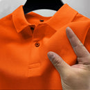 Camisa Polo Masculina Premium de Verão 2026, Secagem Rápida, Respirável, Casual, Moda Empresarial, Esportiva, Manga Curta, Roupa Masculina