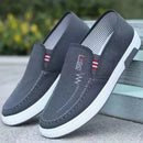 Sapatos masculinos tênis de lona respirável para jovens deslizamento em sapatos de tênis de caminhada mocassins casa mocassins trabalho skate apartamentos
