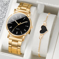 Kit Relógio Feminino com Pulseiras — Quartzo Elegante